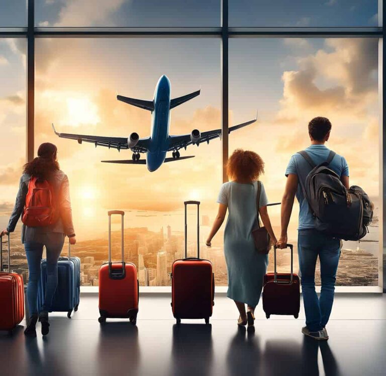 Famiglia in aeroporto guarda l'aereo partire senza di loro: sono tranquilli perchè protetti dalla assicurazione multiviaggio annuale