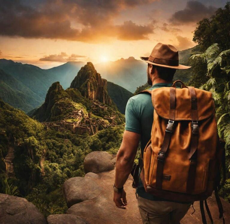 Assicurazioni viaggio top: immagine di un avventuriero in viaggio